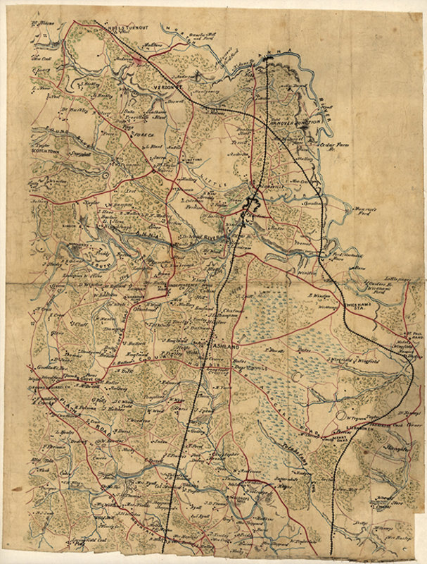 Map of Hanover County VA c1860s repro 12x15 eBay