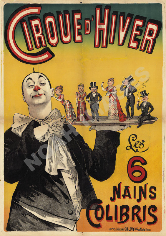 Cirque d Hiver 6 Nains vintage circus poster repro 16x24 | eBay