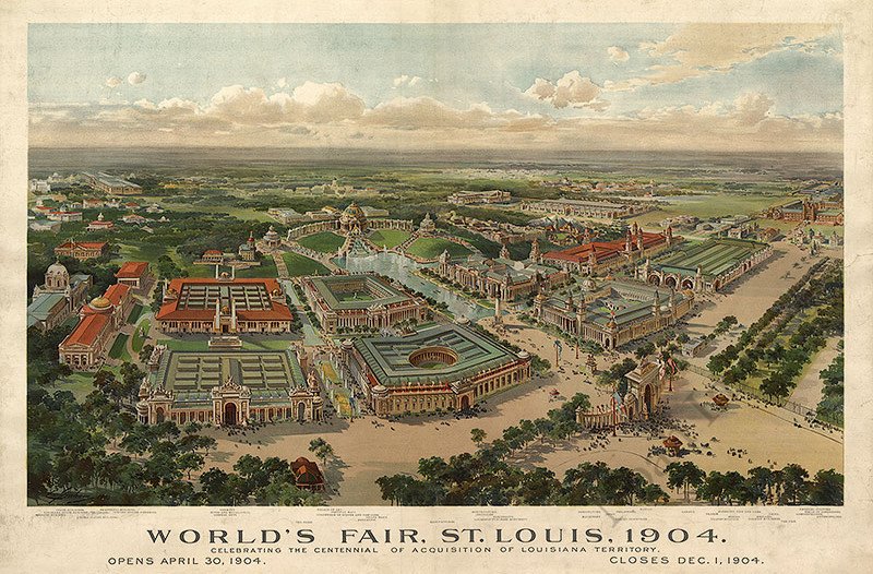 Worlds Fair St Louis c1904 map 36x24