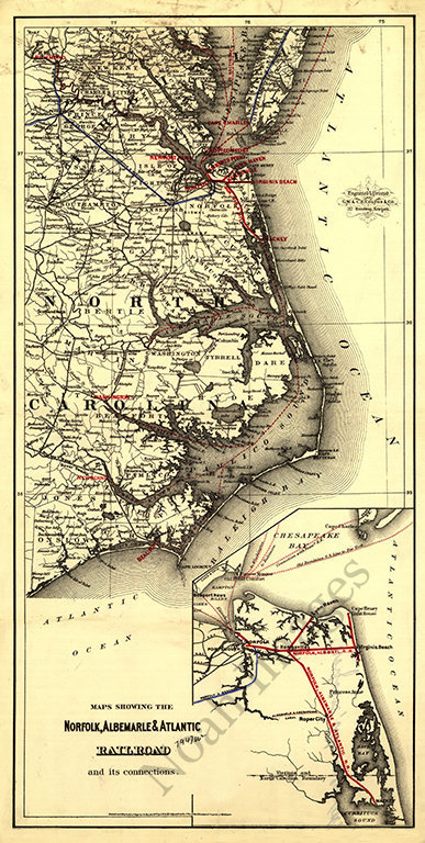 Map of Bridgton Maine panorama c1888 24x18